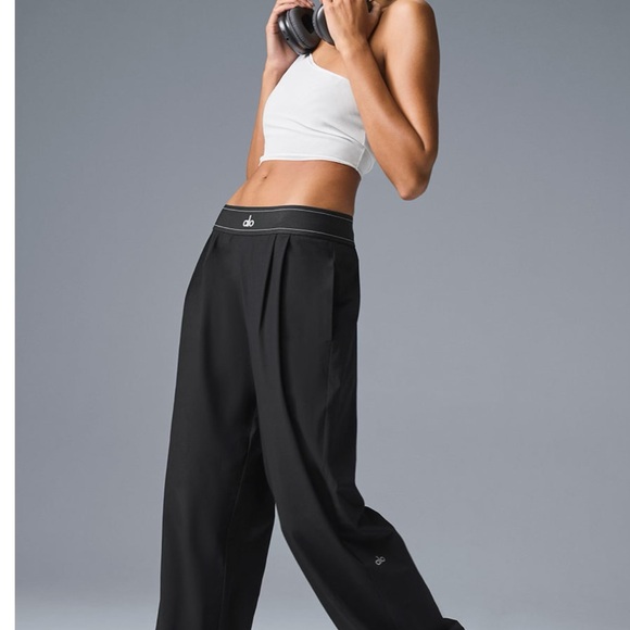 ALO Yoga Pants - ALO Yoga Black Wide-Leg Pants